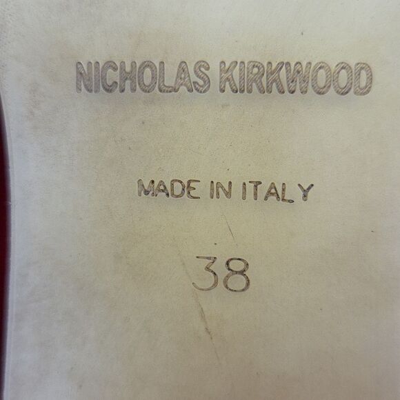 NICHOLAS KIRKWOOD Floral Lace Loafers Beige Womens‎ Size 38 US 7.5 - Picture 7 of 9